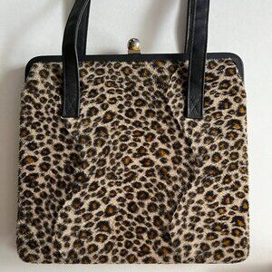 Vintage Leopard "fuzzy" Shoulder Bag (1960's)